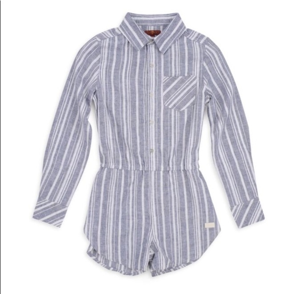 NWT 7 For All Mankind Girls Romper Long Sleeve